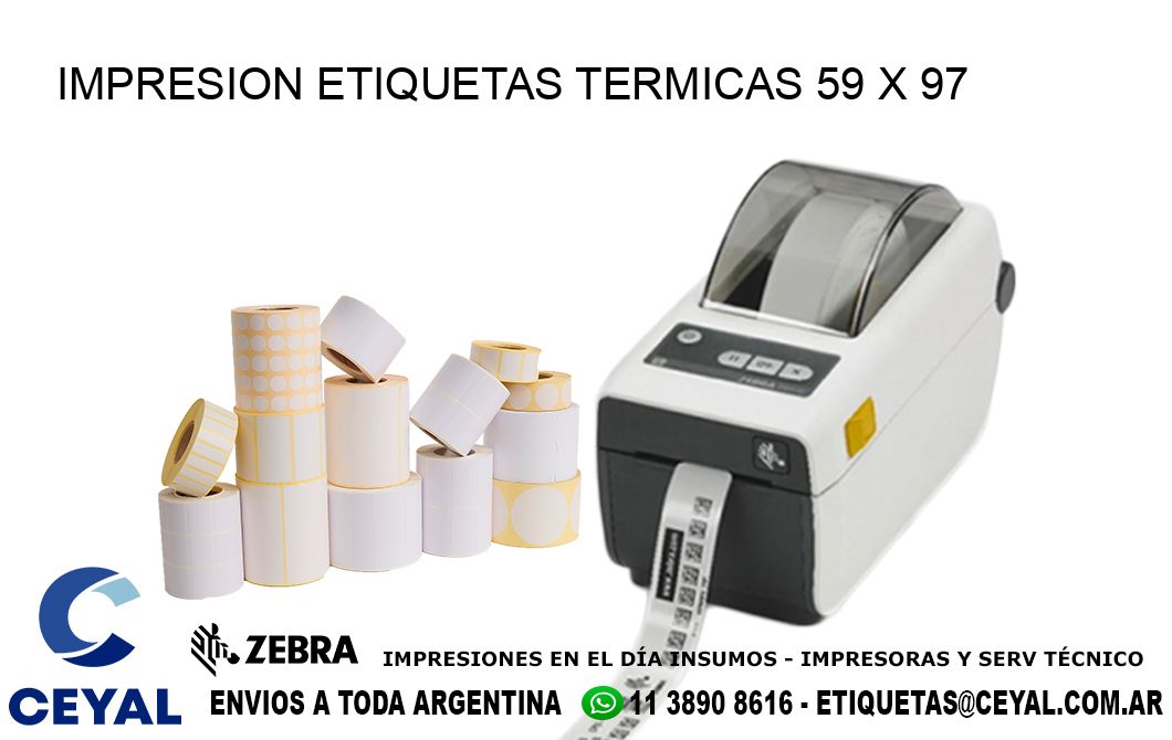 IMPRESION ETIQUETAS TERMICAS 59 x 97