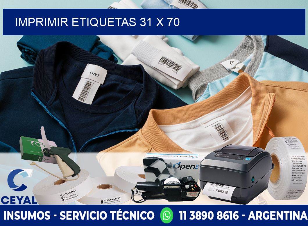 IMPRIMIR ETIQUETAS 31 x 70