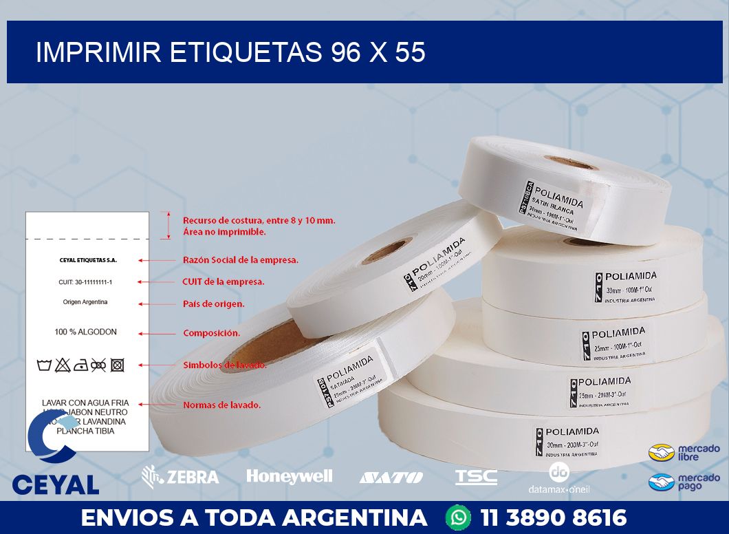 IMPRIMIR ETIQUETAS 96 x 55