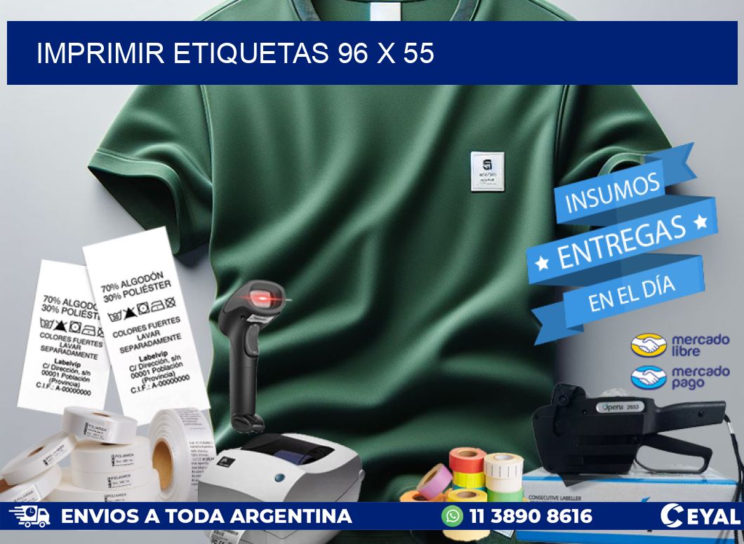 IMPRIMIR ETIQUETAS 96 x 55
