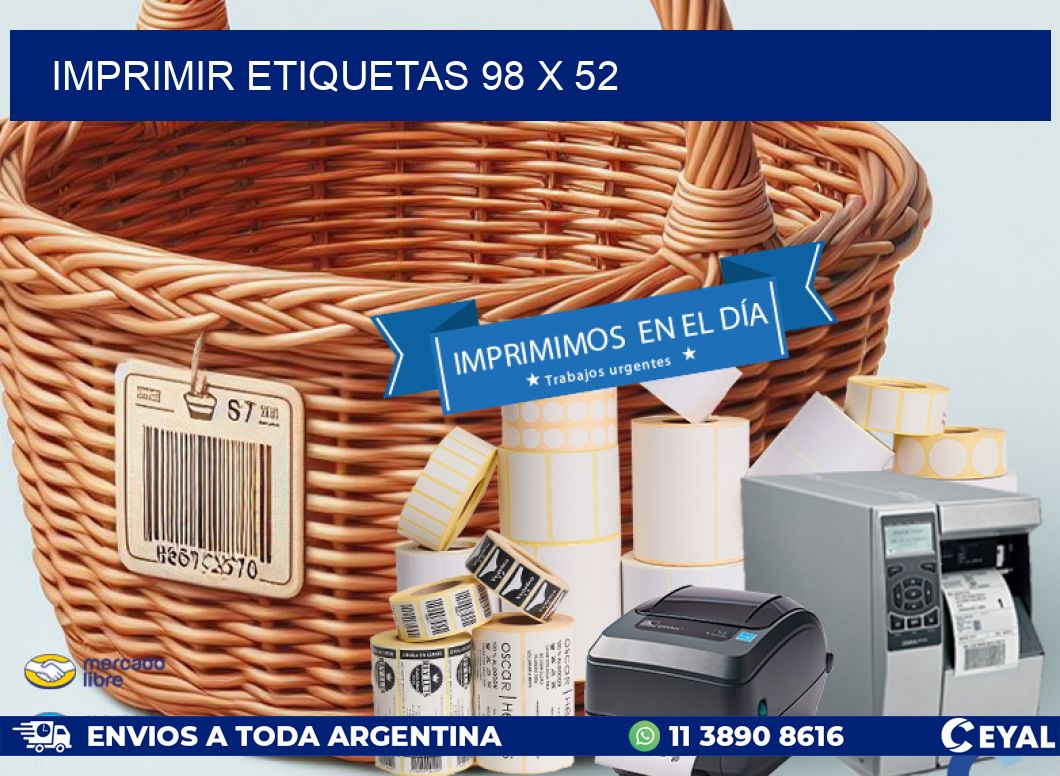 IMPRIMIR ETIQUETAS 98 x 52
