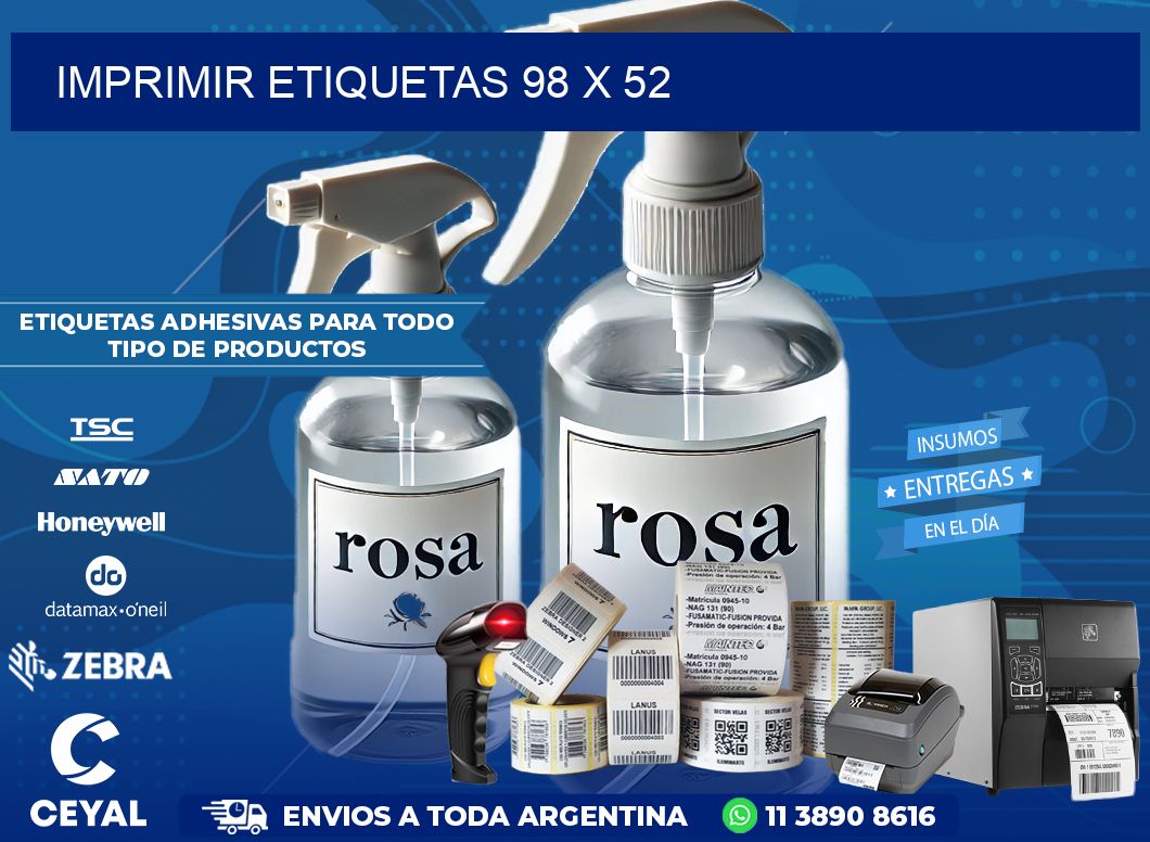 IMPRIMIR ETIQUETAS 98 x 52