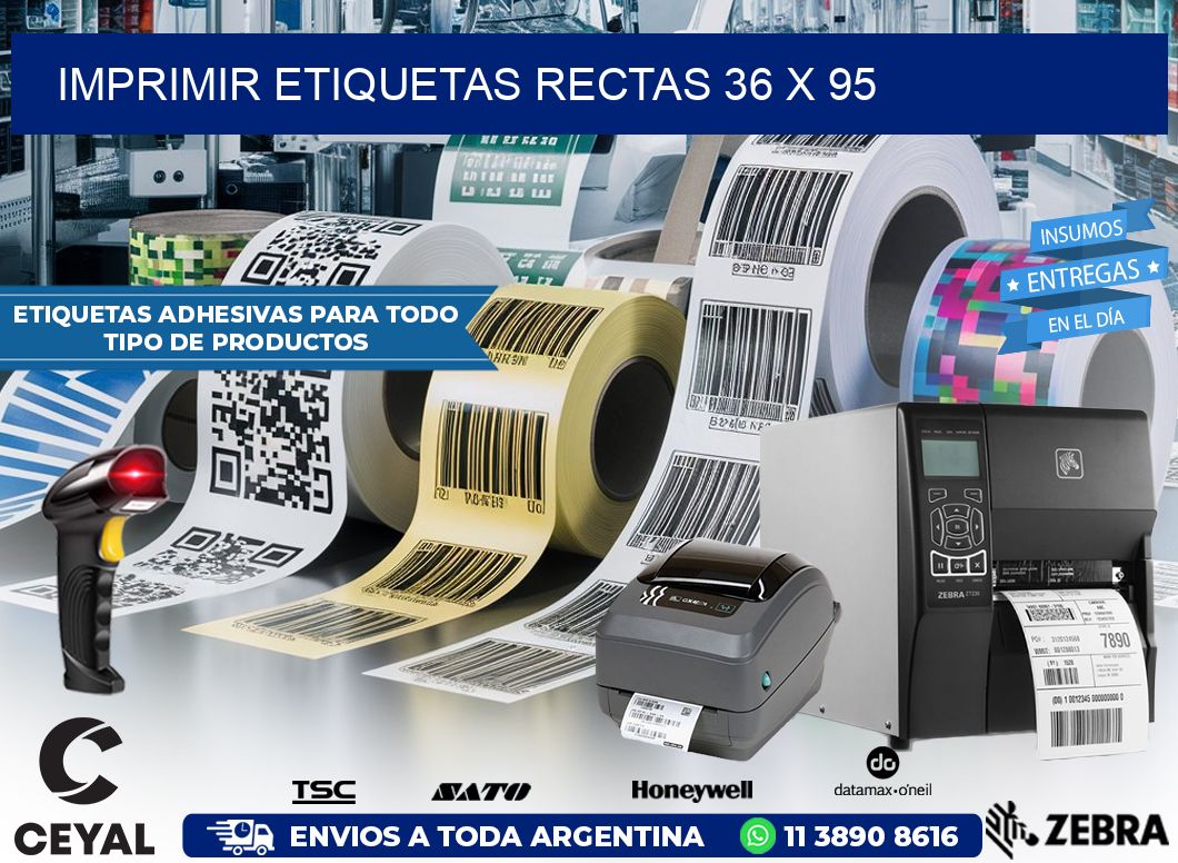 IMPRIMIR ETIQUETAS RECTAS 36 x 95