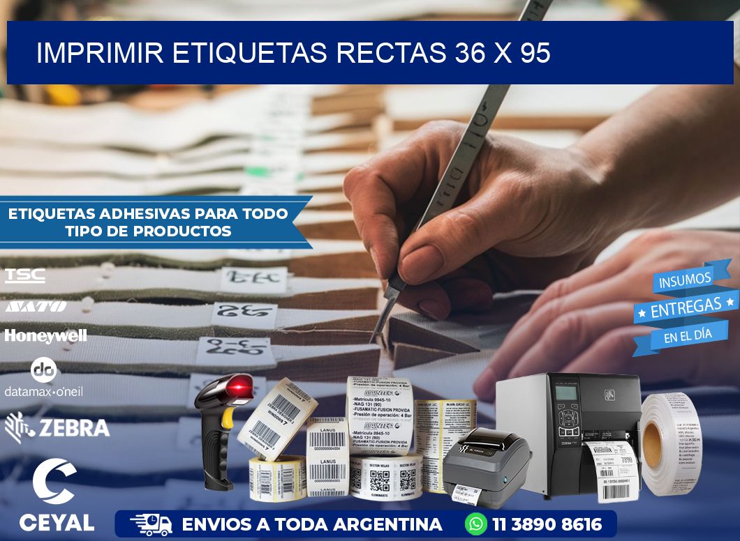 IMPRIMIR ETIQUETAS RECTAS 36 x 95