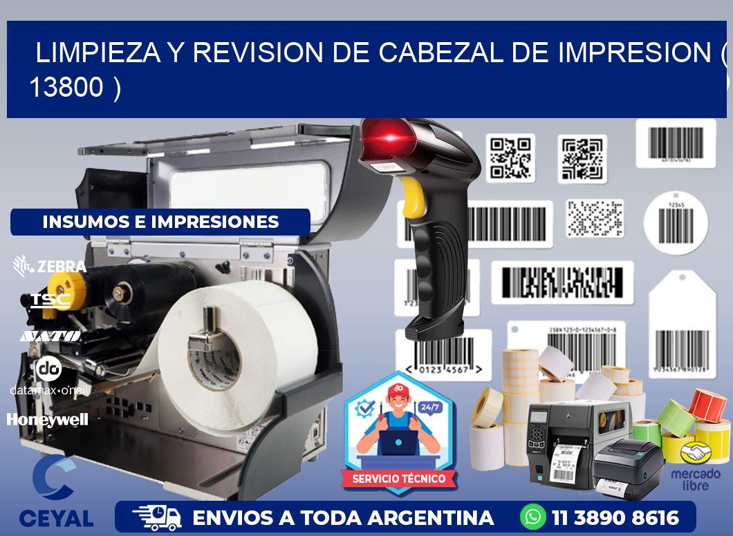 LIMPIEZA Y REVISION DE CABEZAL DE IMPRESION ( 13800 )