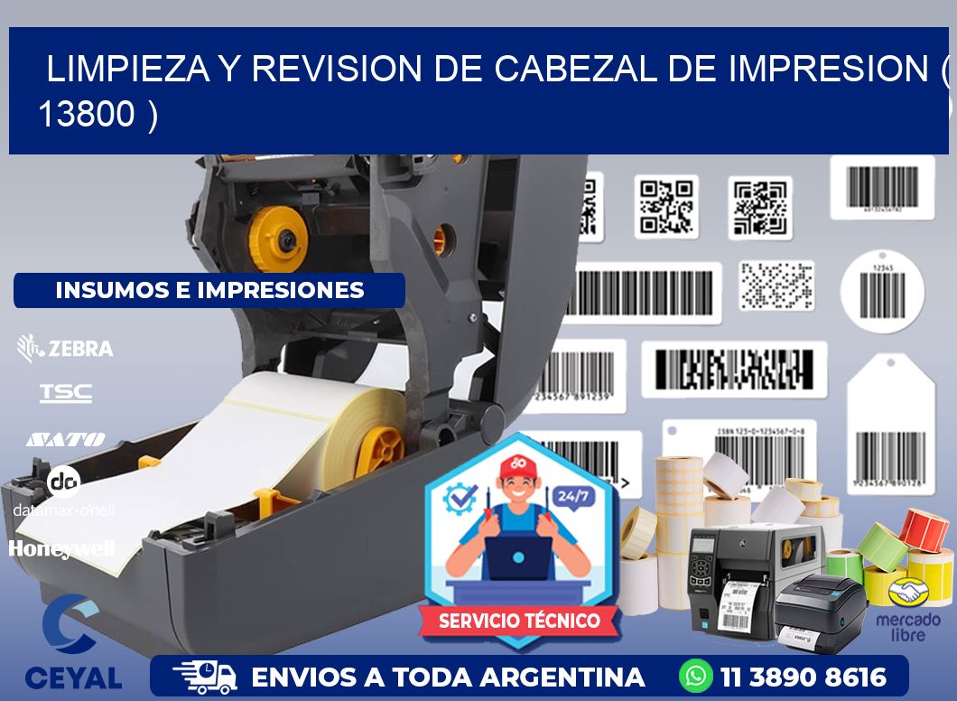 LIMPIEZA Y REVISION DE CABEZAL DE IMPRESION ( 13800 )