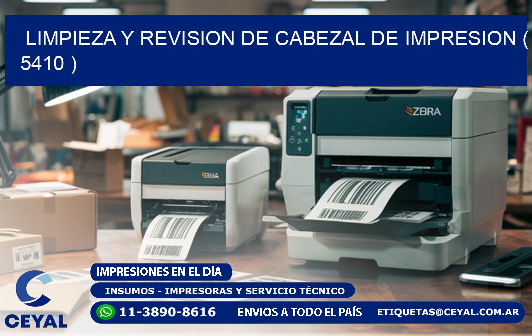 LIMPIEZA Y REVISION DE CABEZAL DE IMPRESION ( 5410 )