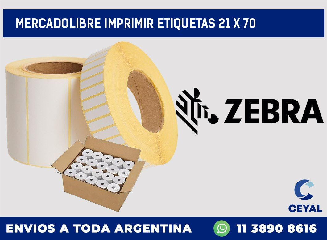 MERCADOLIBRE IMPRIMIR ETIQUETAS 21 x 70