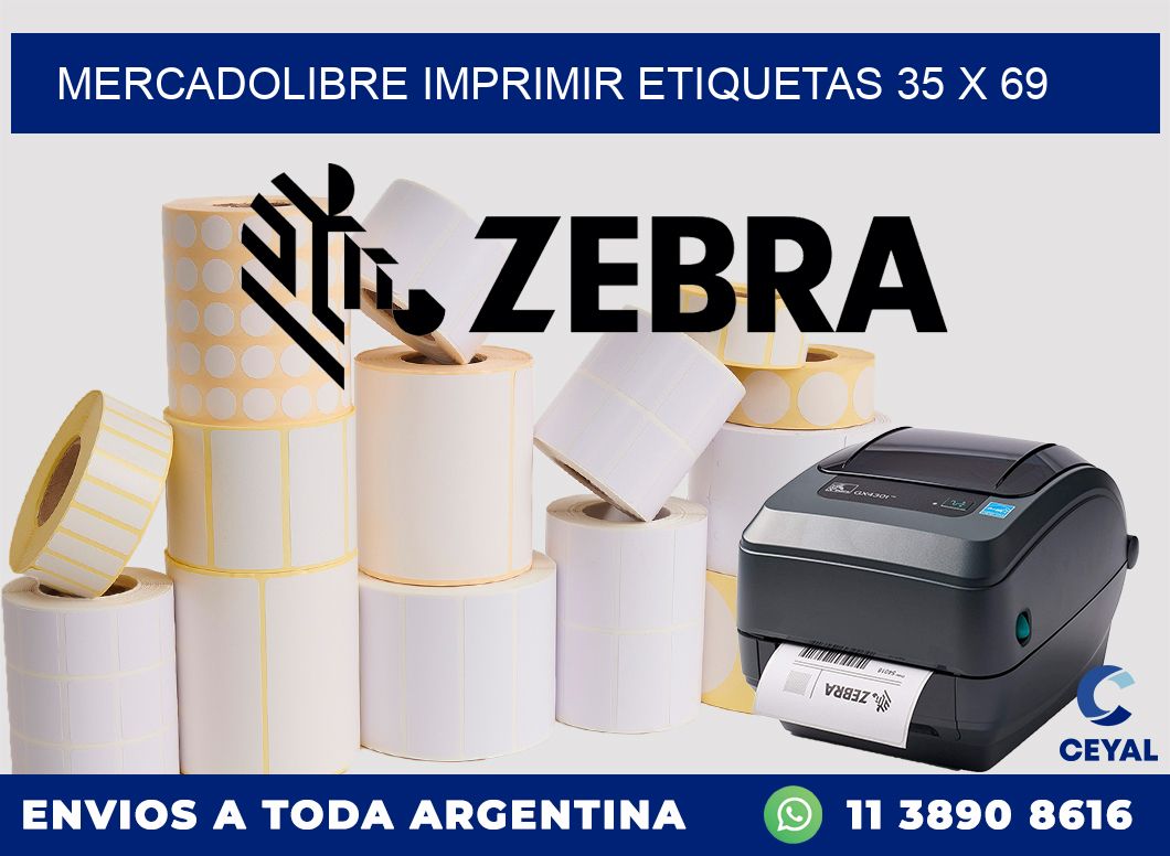 MERCADOLIBRE IMPRIMIR ETIQUETAS 35 x 69