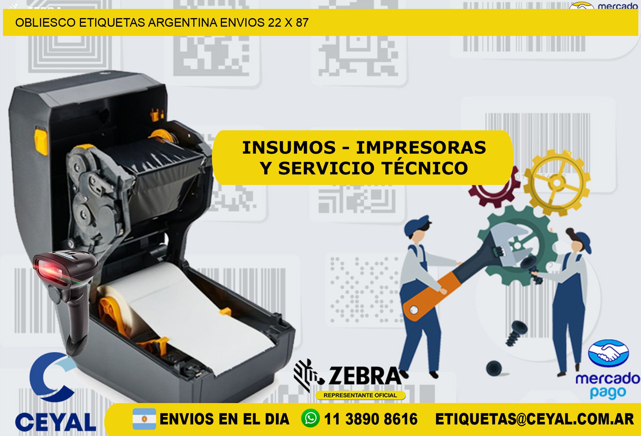 OBLIESCO ETIQUETAS ARGENTINA ENVIOS 22 x 87