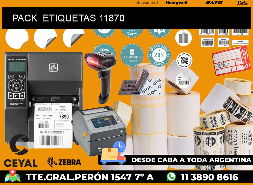 PACK  ETIQUETAS 11870