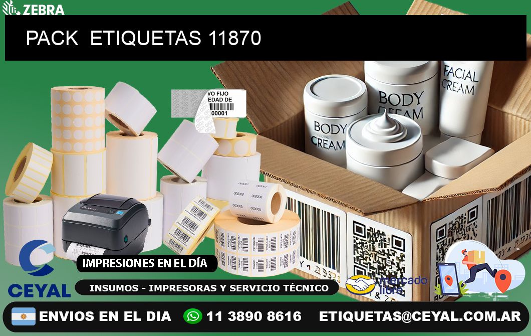 PACK  ETIQUETAS 11870