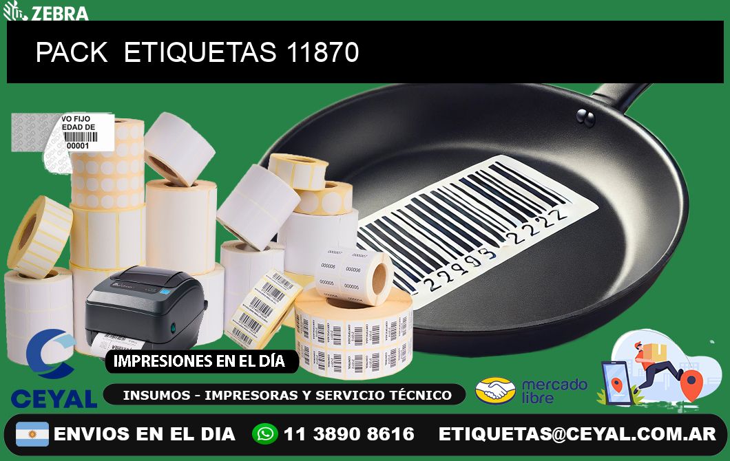 PACK  ETIQUETAS 11870