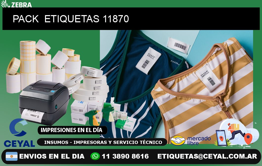 PACK  ETIQUETAS 11870