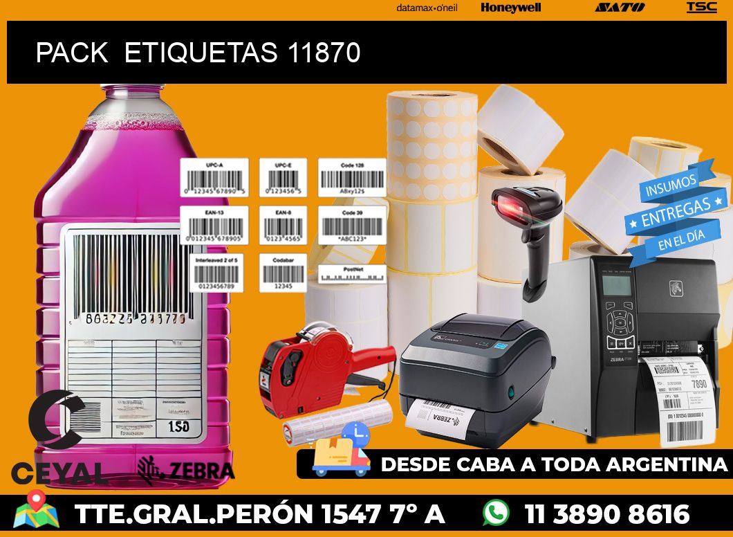 PACK  ETIQUETAS 11870
