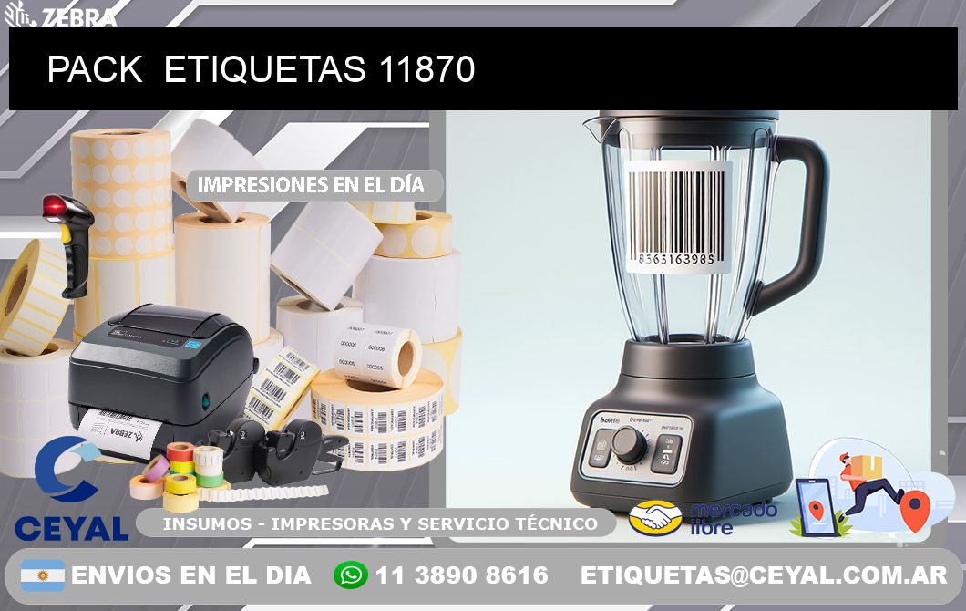 PACK  ETIQUETAS 11870