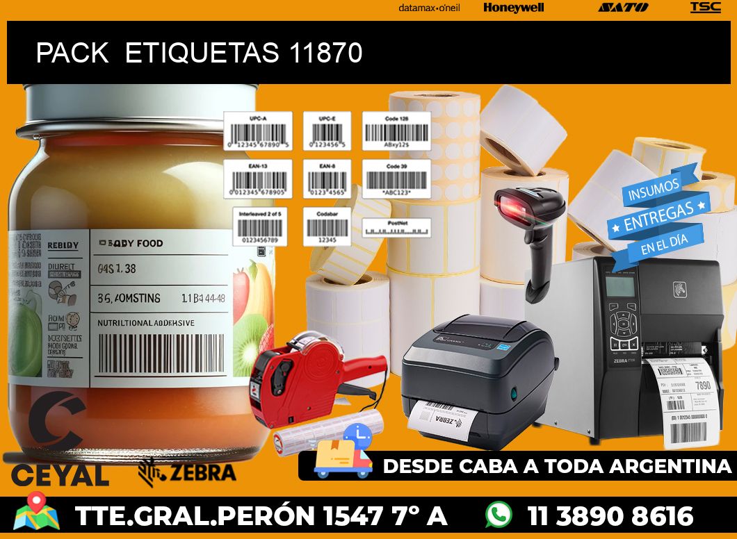 PACK  ETIQUETAS 11870