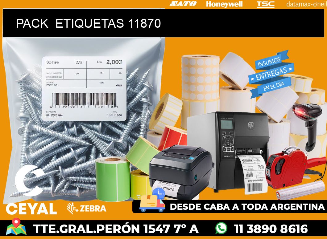PACK  ETIQUETAS 11870