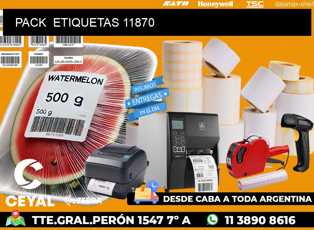 PACK  ETIQUETAS 11870