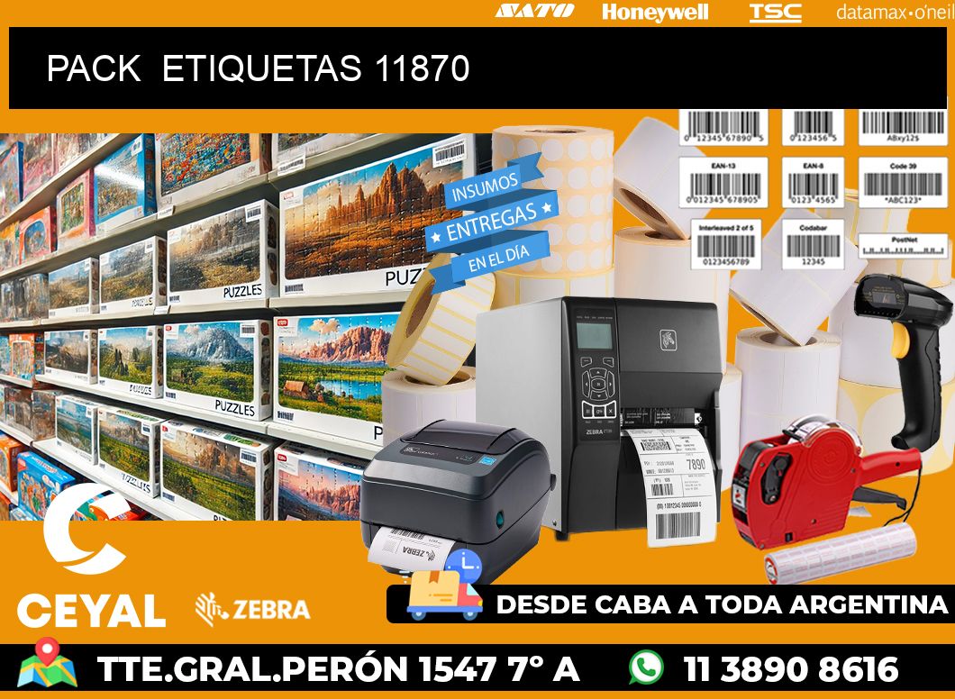 PACK  ETIQUETAS 11870