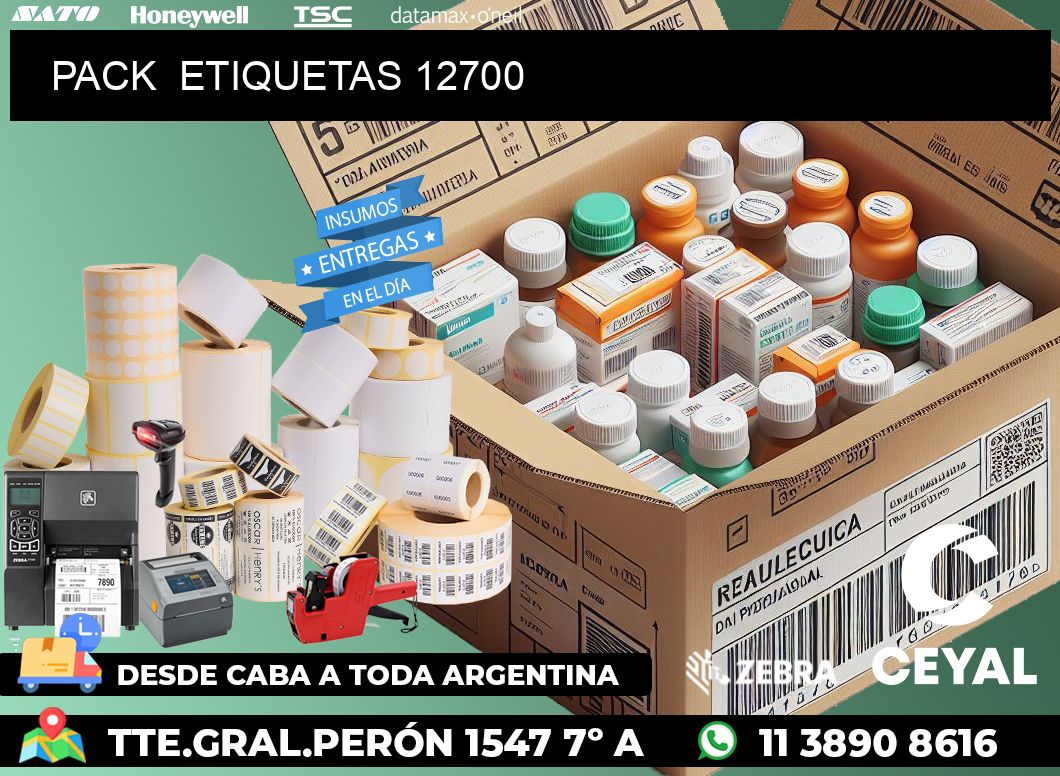 PACK  ETIQUETAS 12700