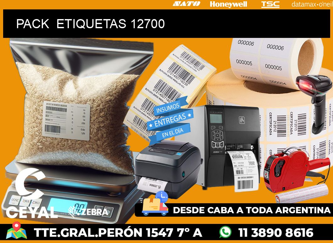 PACK  ETIQUETAS 12700