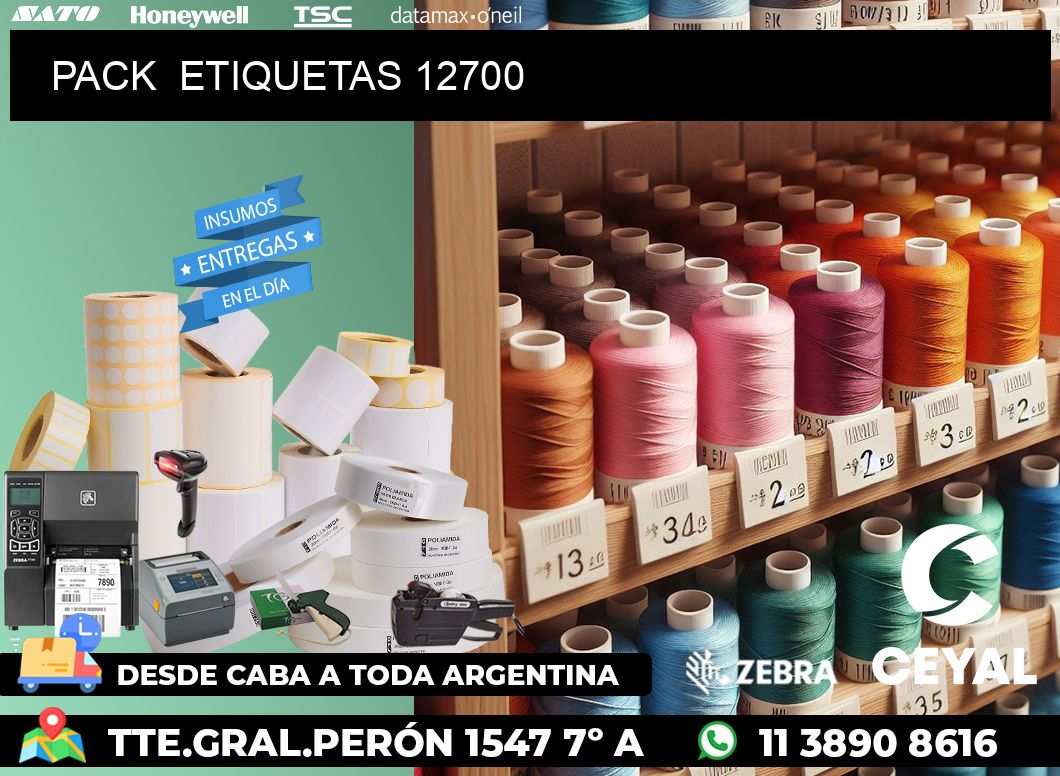 PACK  ETIQUETAS 12700