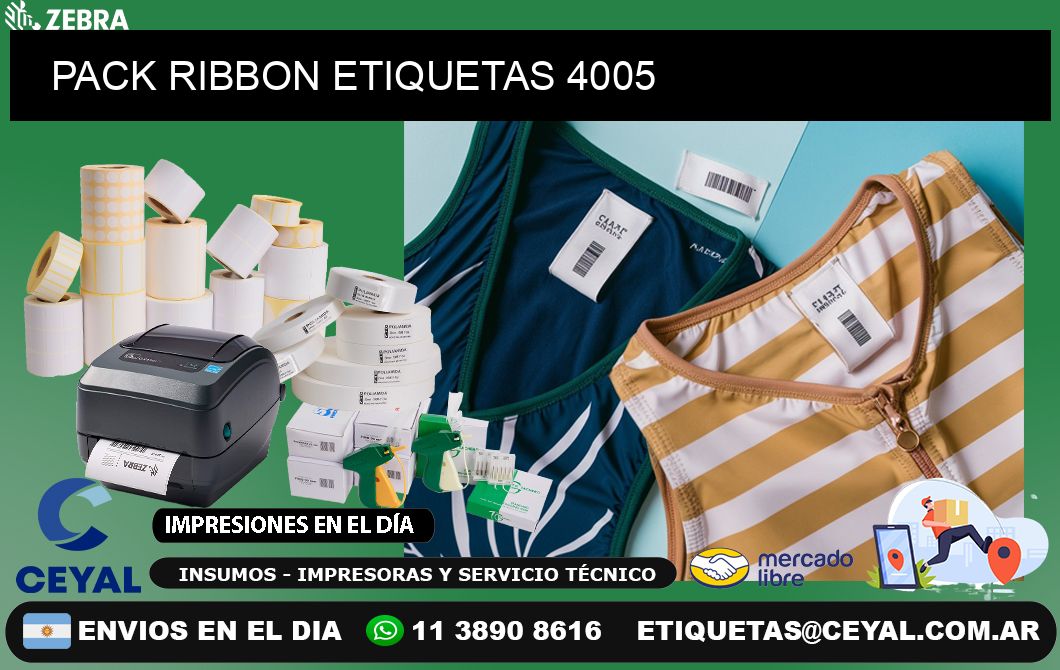 PACK RIBBON ETIQUETAS 4005