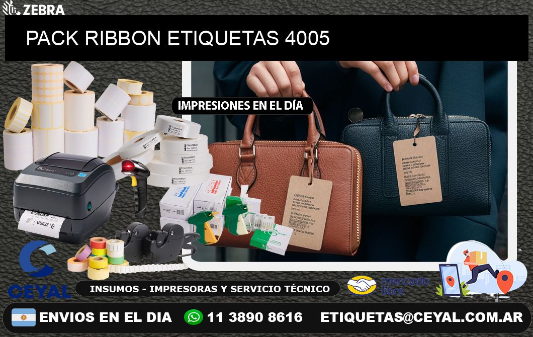 PACK RIBBON ETIQUETAS 4005