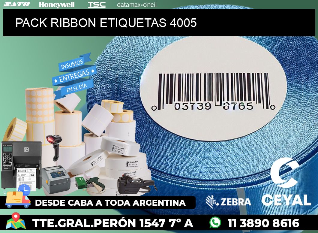 PACK RIBBON ETIQUETAS 4005