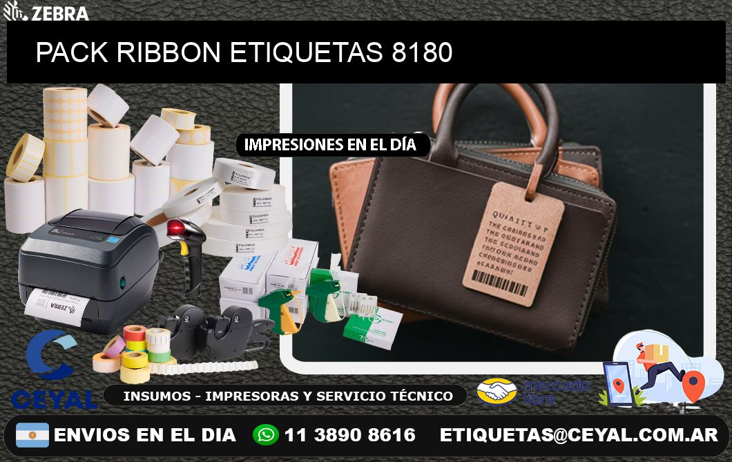 PACK RIBBON ETIQUETAS 8180