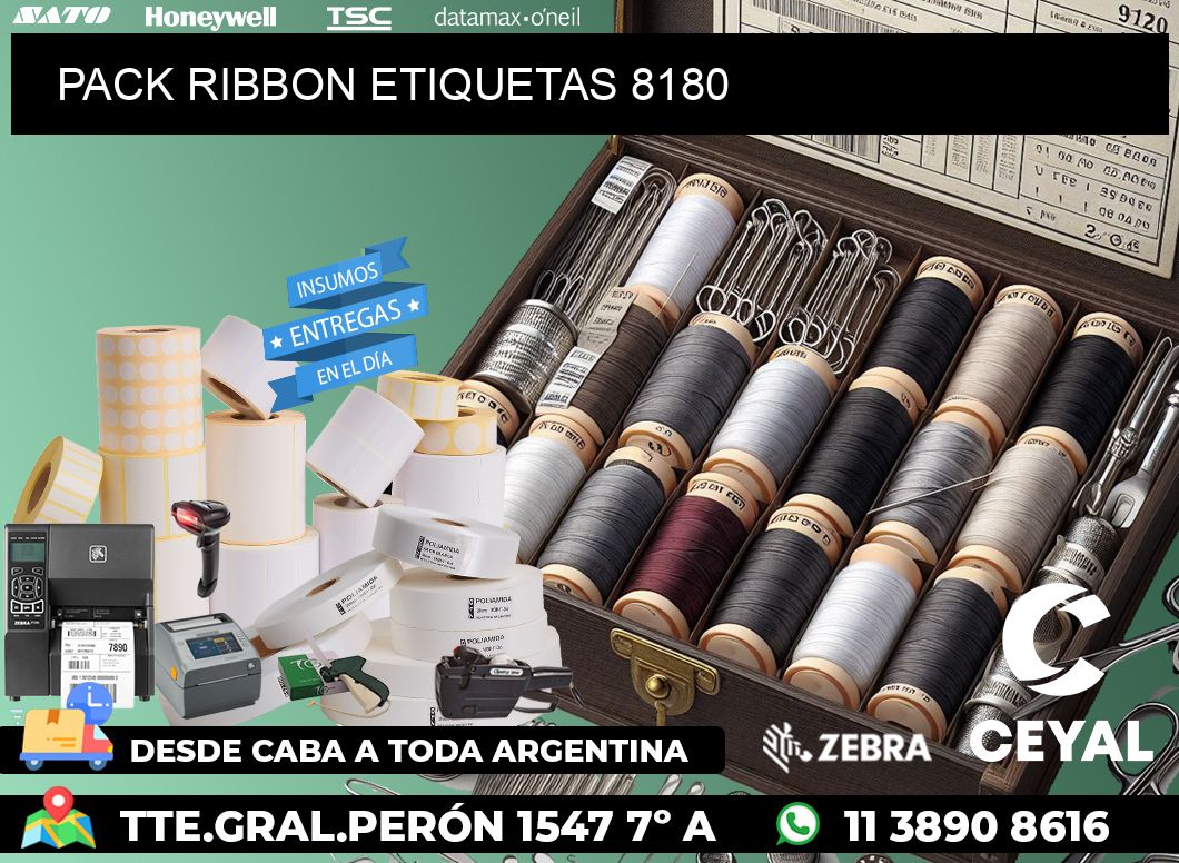 PACK RIBBON ETIQUETAS 8180