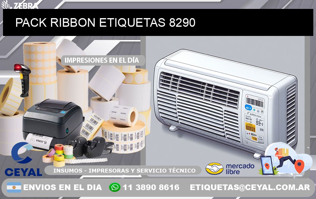 PACK RIBBON ETIQUETAS 8290