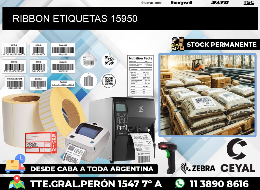 RIBBON ETIQUETAS 15950