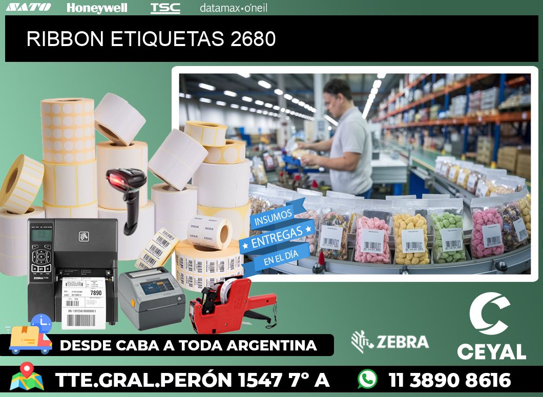 RIBBON ETIQUETAS 2680