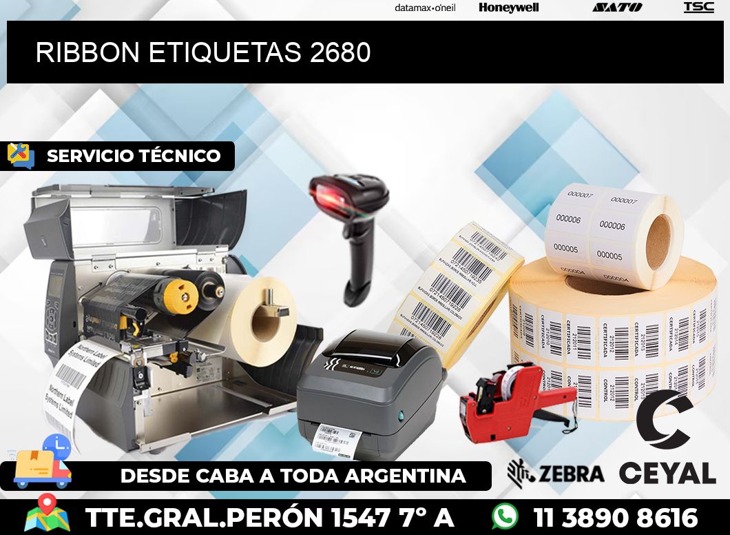 RIBBON ETIQUETAS 2680