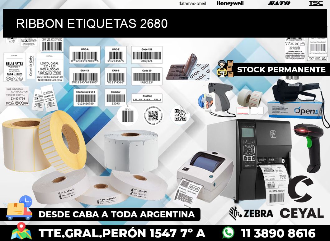 RIBBON ETIQUETAS 2680