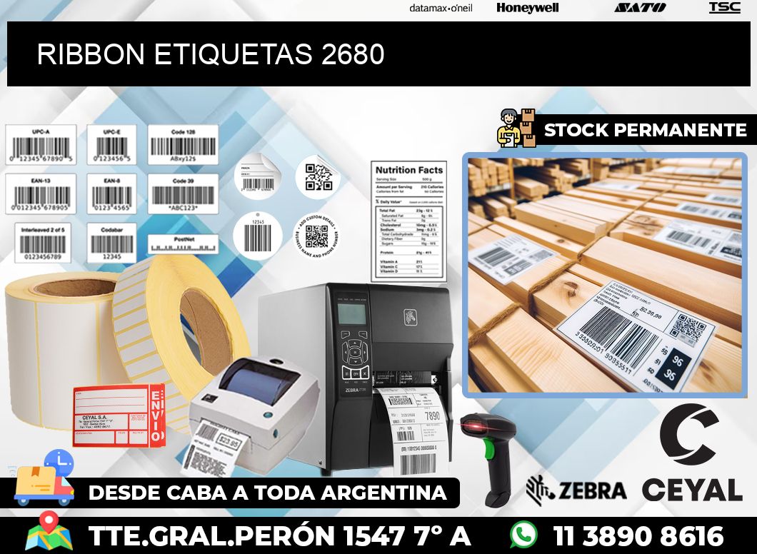 RIBBON ETIQUETAS 2680