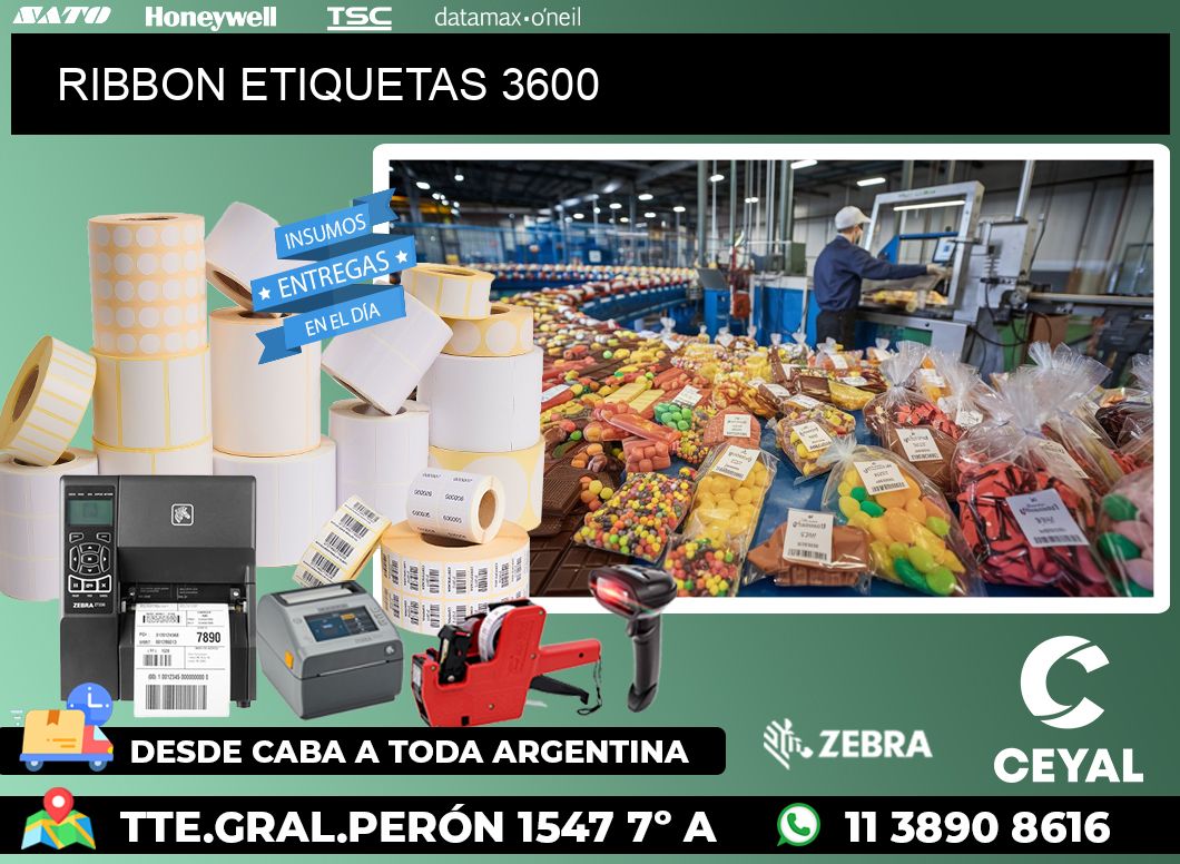 RIBBON ETIQUETAS 3600