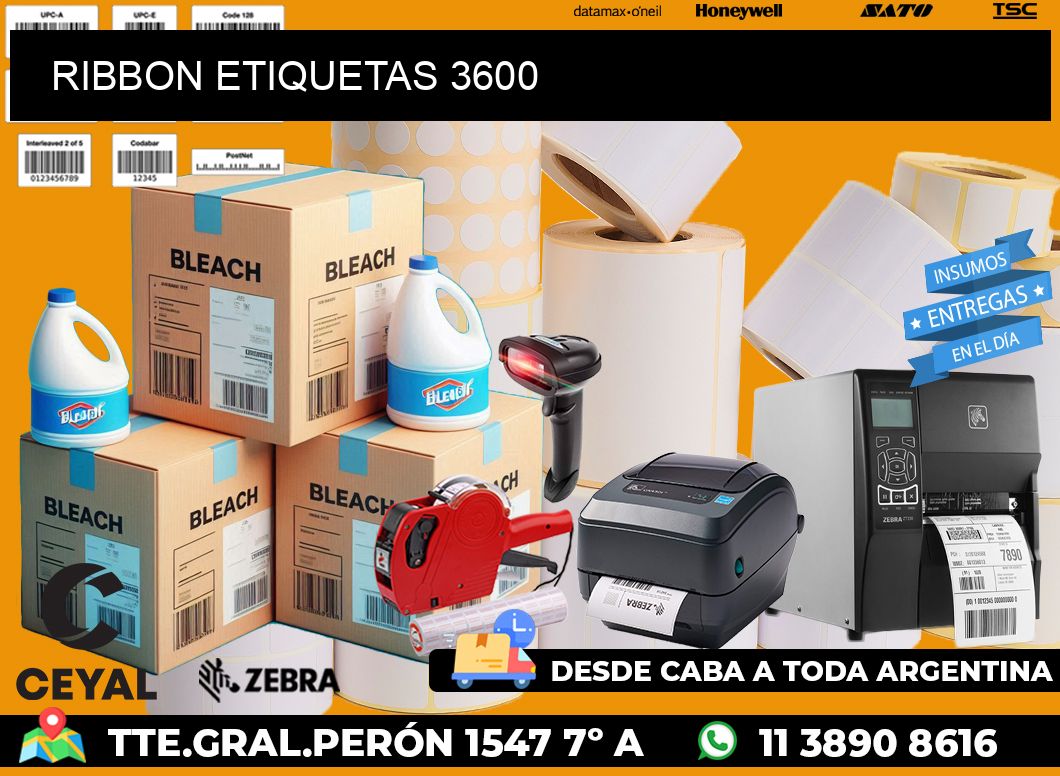 RIBBON ETIQUETAS 3600