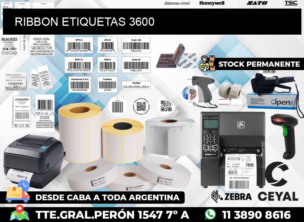 RIBBON ETIQUETAS 3600