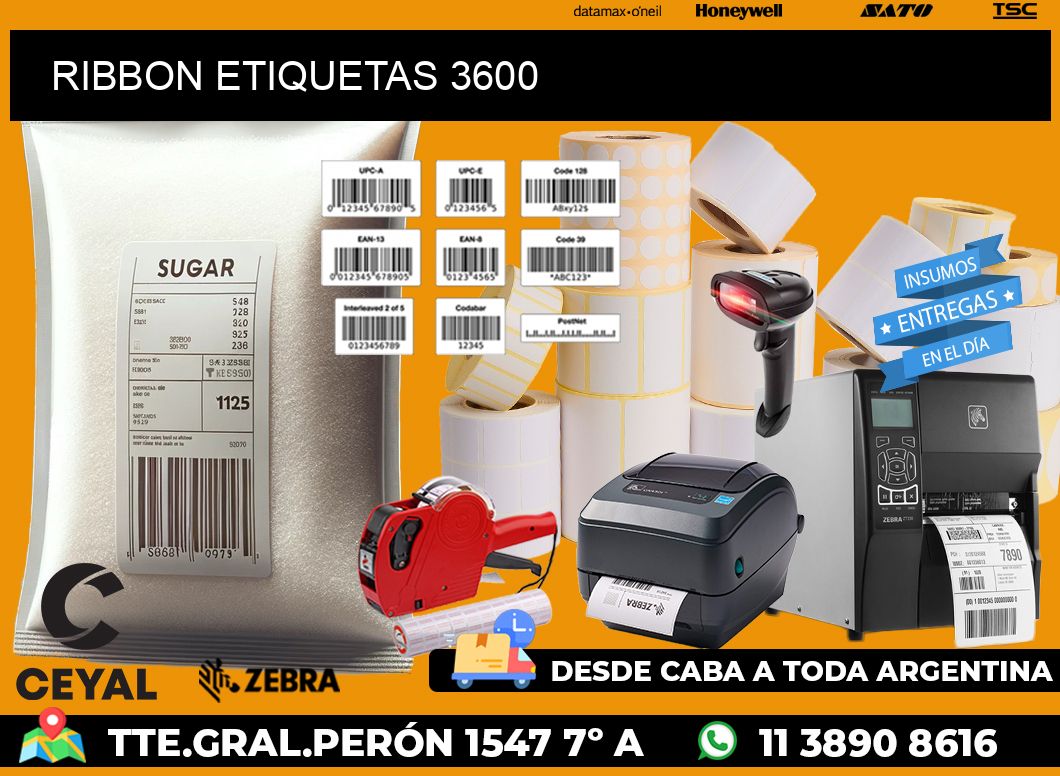 RIBBON ETIQUETAS 3600