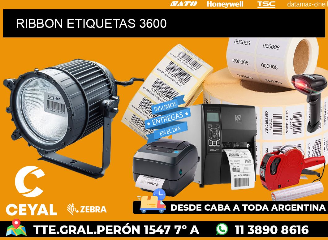 RIBBON ETIQUETAS 3600