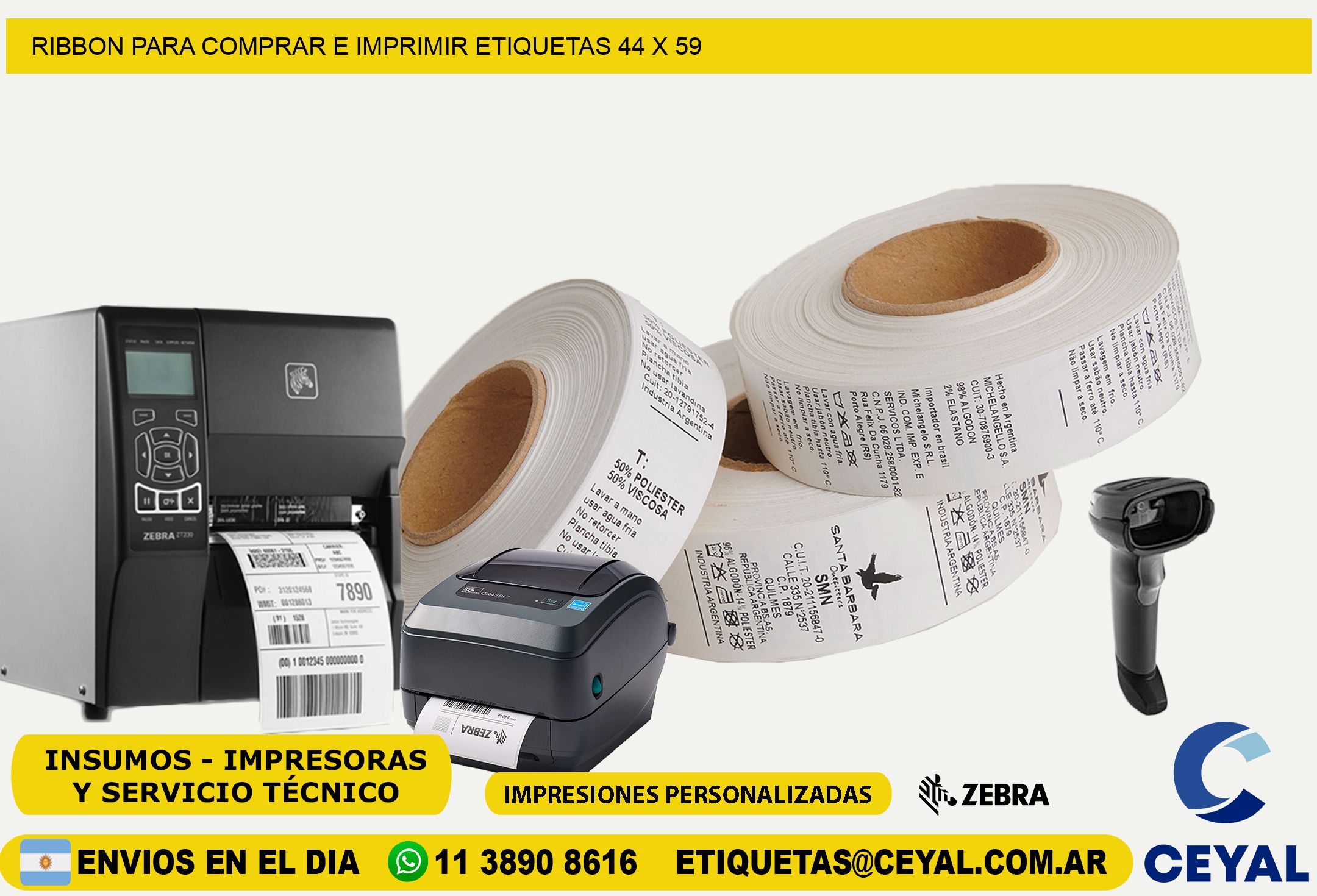RIBBON PARA COMPRAR E IMPRIMIR ETIQUETAS 44 x 59