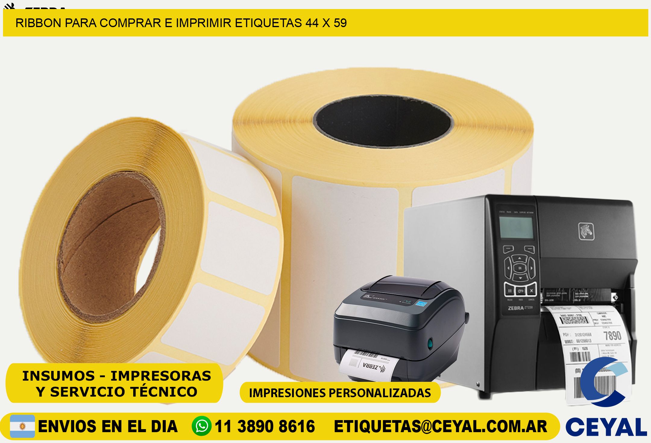 RIBBON PARA COMPRAR E IMPRIMIR ETIQUETAS 44 x 59