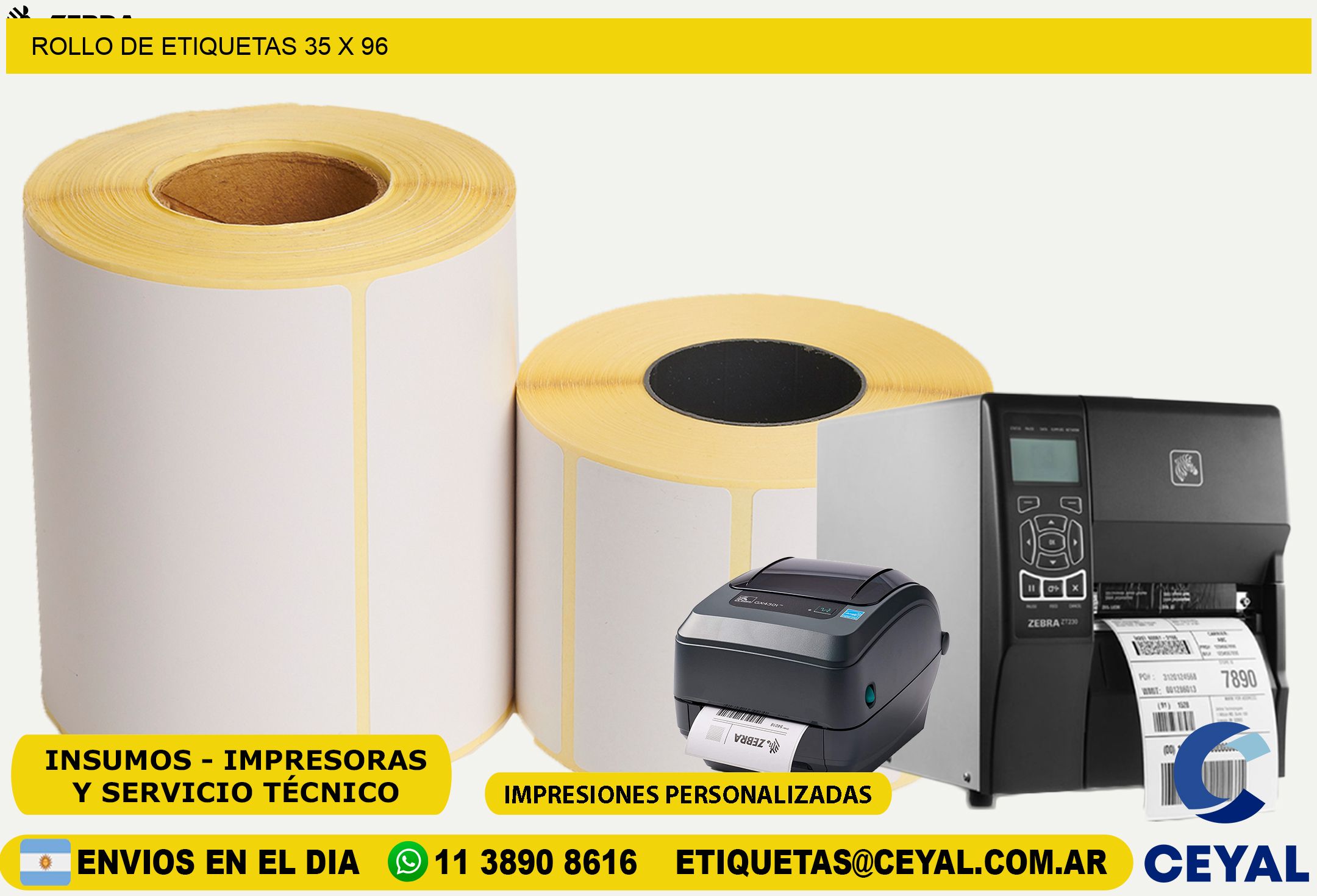 ROLLO DE ETIQUETAS 35 x 96
