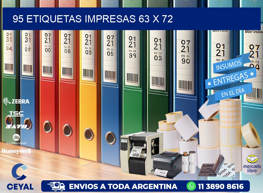 95 ETIQUETAS IMPRESAS 63 x 72