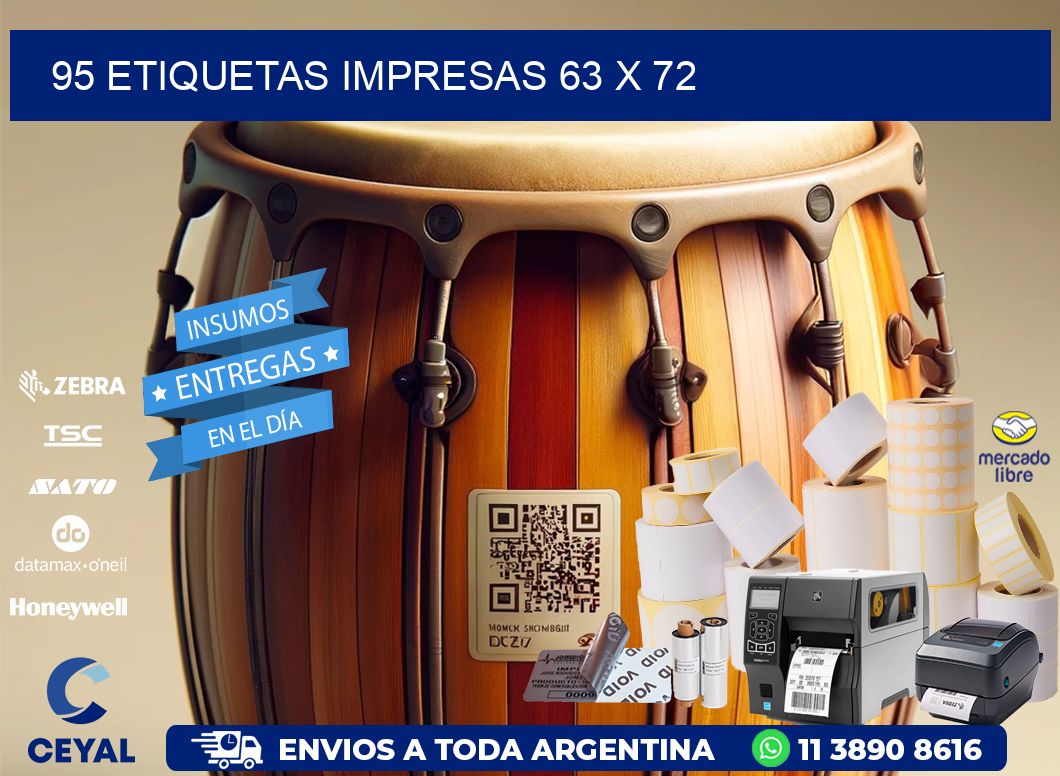 95 ETIQUETAS IMPRESAS 63 x 72