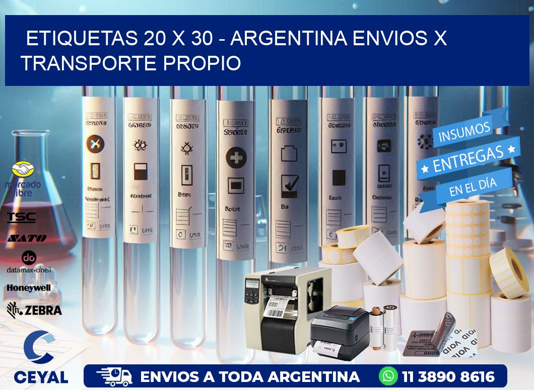 ETIQUETAS 20 x 30 – ARGENTINA ENVIOS X TRANSPORTE PROPIO