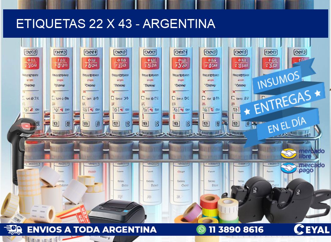 ETIQUETAS 22 x 43 - ARGENTINA